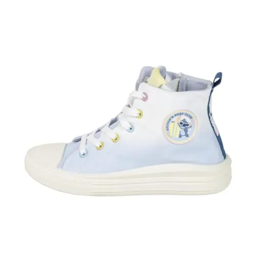 CERDÁ LIFE'S LITTLE MOMENTS Mädchen Stitch Sneaker, Blau, 32 EU - Sneaker für Jungen mit offiziellem Disney-Stitch-Design, aus weicher Baumwolle und mit gepolsterter Innenseite für galaktischen Komfort beim Spielen.