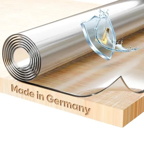 Glasklar Folie 2 mm mit abgeschrägter Kante, wählbare Größe 60x60 cm