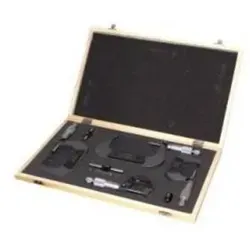 Holzmann Bügelmessschrauben Set BMS4 - Zubehör für Elektrowerkzeug, 4-teiliges Set mit präzisen Messbereichen von 0-100 mm für exakte Messungen.