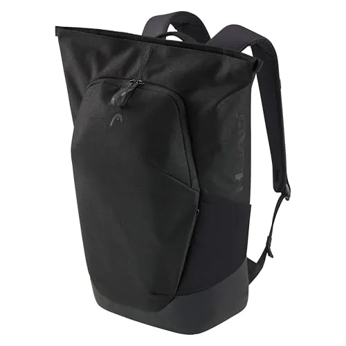 Head Rucksack Pro X 2025 schwarz - 25 Liter - Tennisschläger Rucksack mit innovativem Design, vielseitig nutzbar und Platz für bis zu drei Schläger. Nachhaltig mit recyceltem Hangtag und Hanfkordel.