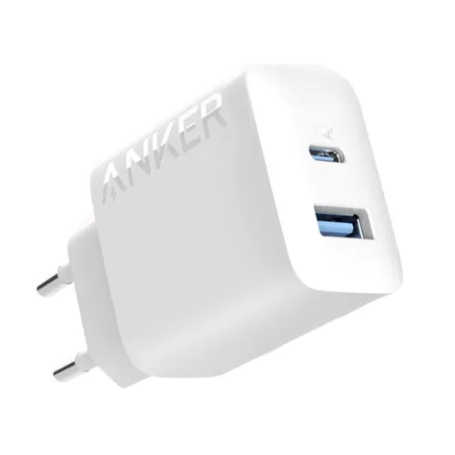Anker 312 20W Ladegerät mit USB-A und USB-C - Ladegeräte & Dockingstationen, kompaktes Design mit 20W Leistung für schnelles Laden von Smartphones und Tablets