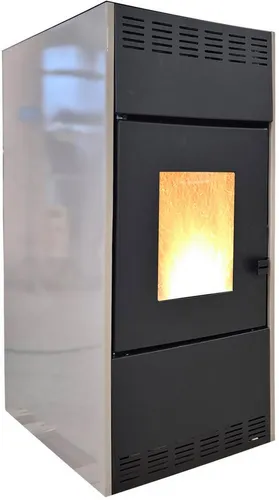 Blaze Pelletofen Mareni 8 - W-Lan-fähig und Dauerbrand - Kaminöfen mit 8 kW Nennwärmeleistung, ideal für Wohnzimmer und Küche. Genießen Sie den Komfort der W-Lan-Steuerung und eine hohe Energieeffizienzklasse A+.