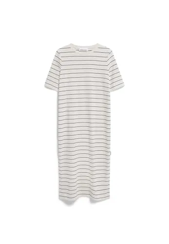 ARMEDANGELS Damen Heavyweight Jerseykleid XELINAA FINE Stripe - Damen-Kleider aus 50% Bio-Baumwolle und 50% recyceltem Material, nachhaltig produziert in Portugal für einen umweltfreundlichen Look.