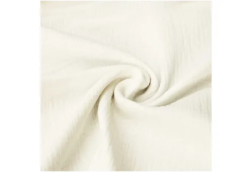 maDDma Stoff 50x130cm Musselin Stoff uni Meterware Mulltuch, creme