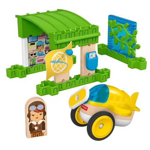 Fisher-Price Wunder Werker Flugzeughalle, Baukasten, Konstruktions-Spielzeug