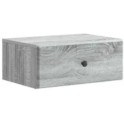 vidaXL Wandmontierter Nachttisch Graues Sonoma 49 x 34,5 x 20 cm