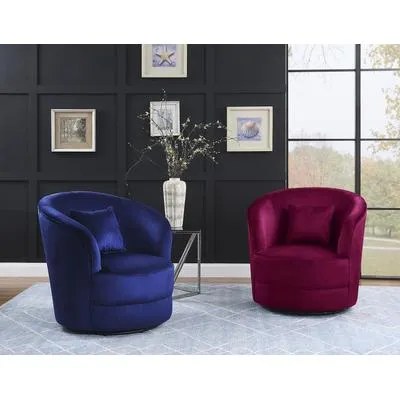 Atlantic home collection Cocktailsessel Colin, Rot, 360° drehbar, 1-Sitzer, 84x84x85 cm