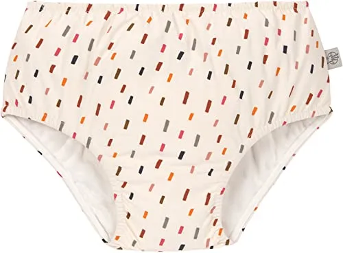 LÄSSIG Baby Kinder Schwimmwindel Windelbadehose/Swim Diaper girls Strokes, offwhite/multicolor, 13-18 Monate, Größe: 86