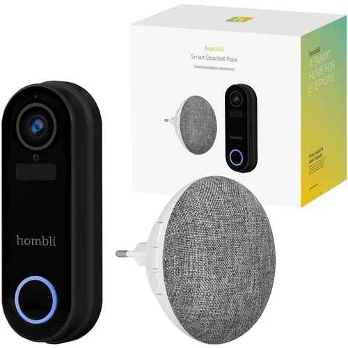 Hombli Smart Doorbell 2 Promo Pack (Doorbell 2 + Chime 2) - Smart Home - Das perfekte Duo für dein Zuhause: Einfache Installation und umfassende Sicherheit mit der Hombli Smart Doorbell 2 und dem Chime 2.
