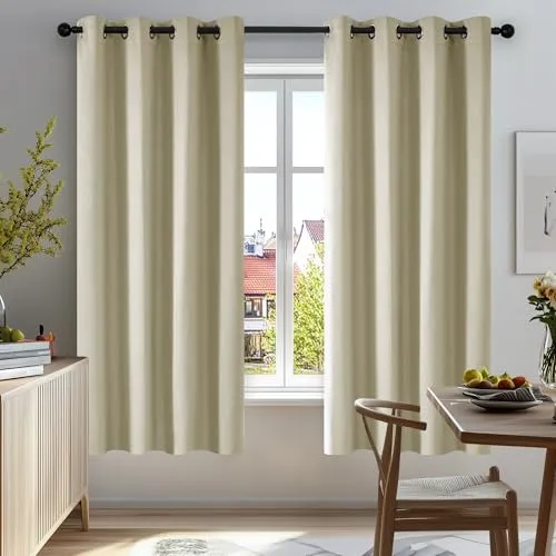 Deconovo Verdunkelungsvorhang 2er Set in beige von Deconovo