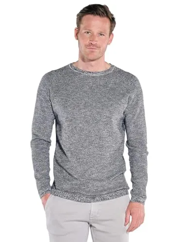 engbers Herren Herren Pullover meliert, Schwarz, 39171, Schwarz in Größe XL