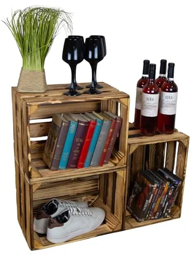Produktbild Kistenkolli Altes Land Holzkiste Bella 3er Set 40 x 30 x 25cm