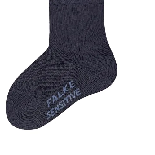 FALKE Unisex Baby Socken Sensitive B So Baumwolle mit Komfortbund 1 Paar, Blau Dark Navy 6370, 62-68