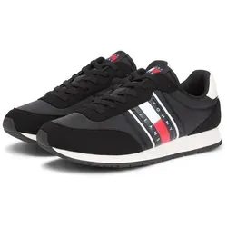 Tommy Jeans Herren TJM Classic Runner EM0EM01709 Low-Top, Schwarz, 45 EU - Stylischer Low-Top Sneaker für Herren von Tommy Jeans, ideal für den Alltag und kombiniert Komfort mit modernem Design.