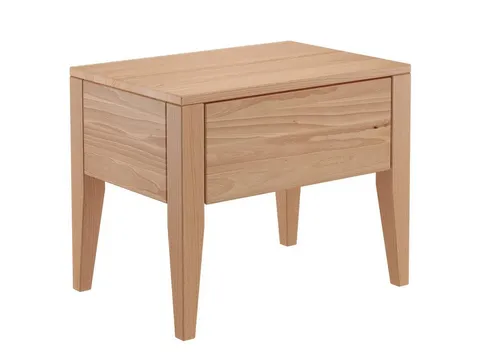 Erst-Holz Nachttisch aus massivem Buchenholz - Eleganter Nachttisch aus Buchenholz mit konischer Form und praktischer Schublade. Ideal für Schlafzimmer und als stilvoller Beistelltisch. Hergestellt aus nachhaltig bewirtschafteten Wäldern.