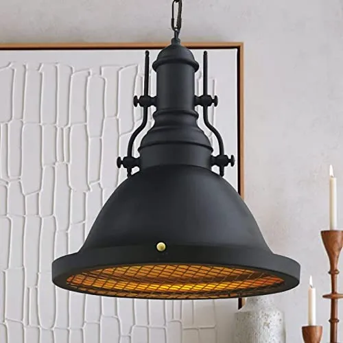 Bamyum Pendelleuchte Turami Schwarz E27 Ø30 cm - Stilvolle Pendelleuchte aus robustem Metall, höhenverstellbar bis 120 cm – ideal für modernes Wohnen. Fassung E27, ohne Leuchtmittel.