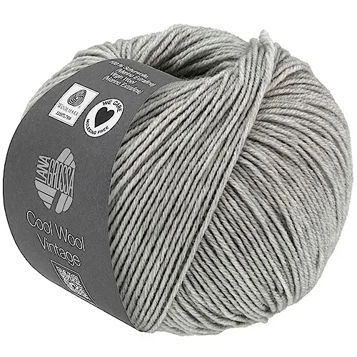 Produktbild LANA GROSSA Cool Wool Vintage | Merinoklassiker mit Ton-in-Ton Farbeffekt | Handstrickgarn aus 100% Schurwolle (Merino extrafein) | 50g Wolle zum Stricken & Häkeln | 160m Garn FB 7369