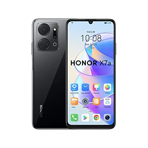 Honor X7a 128GB/4GB RAM Dual-SIM - Schwarz - Simlockfreies Handy mit 50 MP Quad-Kamera für beeindruckende Fotos und 5330 mAh Akku für lange Nutzung. Ideal für Multimedia-Enthusiasten!