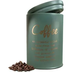 Kaffeedose Stahl mit Deckel als Vorratsdose Ø 11 x 15 cm - Grün