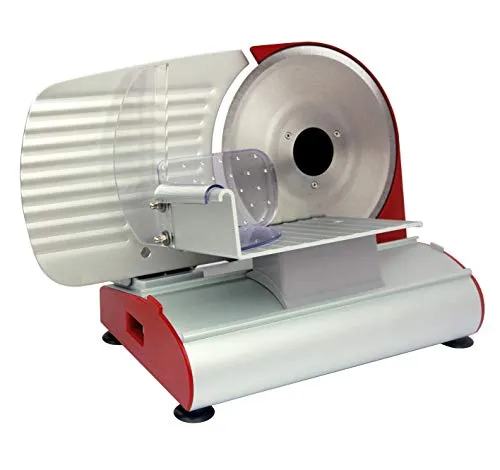 RGV Schneidemaschine MARY 220 Elektrisch 220W - Allesschneider mit 1,4 cm max. Schnittstärke, aus robustem Aluminium und mit rostfreier Stahlklinge. Ideal für präzises Schneiden von Wurst und Käse.