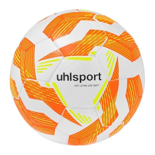 uhlsport Fußball 290 Ultra Lite Soft orange - Leichter Fußball aus 100% PU, ideal für Freizeitspieler, in auffälligem fluo orange und gelb für beste Sichtbarkeit auf dem Platz.