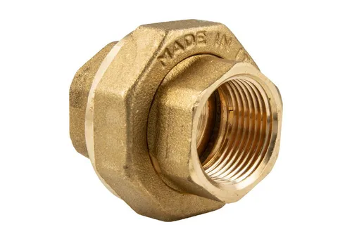 tecuro Gewindefitting Verschraubung IG/IG 1/2 bis 1 Zoll - flachdichtend - Messing, 3/4 Zoll