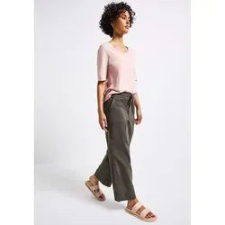 Stoffhose STREET ONE Damen Gr. 44 - Bequeme Sommerhose in nomad braun - Stoffhosen für Damen: Bequeme und vielseitige STREET ONE Sommerhose mit Turn-Up, ideal für lässige und elegante Outfits. Pflegeleicht und atmungsaktiv für den perfekten Tragekomfort.