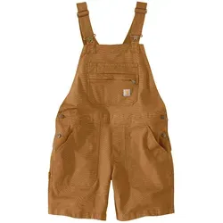 Carhartt Robuste Damen-Shorts - Latzhosen für Damen, flexibel mit Rugged Flex-Stretch-Technologie für optimale Bewegungsfreiheit und praktische Taschen für Werkzeuge und Zubehör.