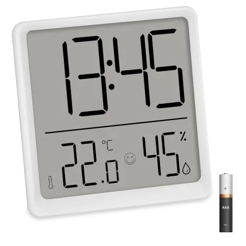 ADE Digitale Uhr mit Temperaturanzeige | Multifunktionale Badezimmeruhr