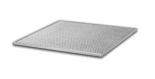 Aluminium-Gestrick Vorfilter passend für KEMPER SmartMaster, TEKA filtoo, Maße: Aluminium Vorfilter, 480 x 480 x 15 mm, Ölabscheidung und Funkenschutz, Schweißrauchfiltration