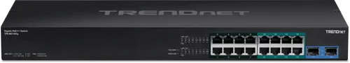 Trendnet 18-Port Gigabit 4PPoE Switch (TPE-BG182G) - Router & Netzwerk Switch mit 18 Ports, ideal für die Stromversorgung von Geräten über Ethernet und hohe Datenübertragungsraten.
