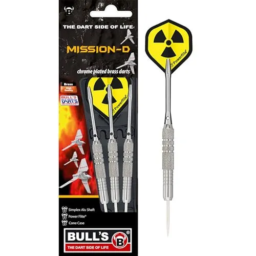 BULL'S Mission Steel Dart, Silber, 21g