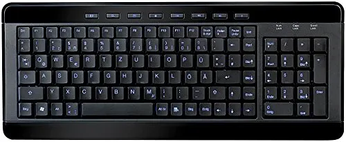 GeneralKeys Computertastatur: Kompakte USB-Multimedia-Tastatur Light Key mit Beleuchtung (Tastatur beleuchtet, Computer, Beleuchtete)