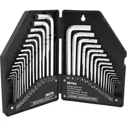 TECPO Innensechskant-Schlüssel-Satz, Sechskant, Zoll und Metrisch...