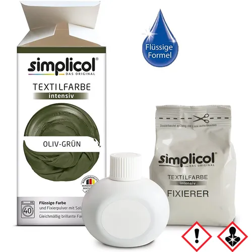 Simplicol Textilfarbe intensiv all in 1 Flüssig in Olive Grün