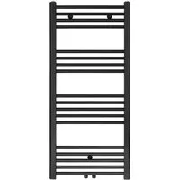 Produktbild Badheizkörper Mittelanschluss Schwarz Matt Gebürstet 1200 x 500