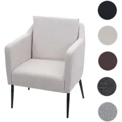 Lounge-Sessel HWC-H93a - Bequemer Cocktailsessel in creme-beige - Sessel im modernen Lounge-Stil mit verstellbaren Bodenschonern für perfekte Anpassung an jeden Boden. Ideal für entspannte Stunden mit bequemem Polster und eleganter Optik.