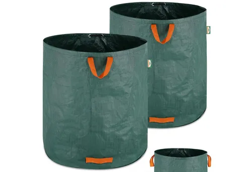 Gardebruk Gartensack, (2-tlg), Gartenabfallsack 2x500 Liter 50 kg Belastbarkeit stabil robust