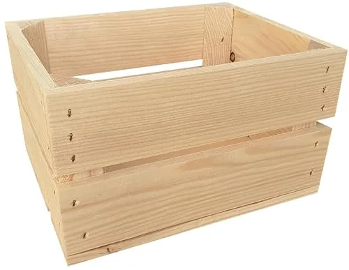 Holzkiste Klein Aus Holz - massive Weinkisten Vintage 25 x 20 x 15 cm - Holzbox Für Aufbewahrung, Holzregal - Robuste Obstkisten & Apfelkisten - Deko Kiste Für Küche, Wohnzimmer - Kiste Natur