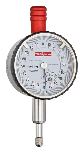 Käfer Präzisions-Messuhr FM1000/5 S - 58 mm für präzise Messungen - Messuhren, hochpräzise mit einer Genauigkeit von 0,01 mm, ideal für professionelle Anwendungen in der Fertigung und Technik.