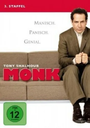 MONK-SEASON 3 - 4 DVD NEUWARE TONY SHALHOUB,BITTY SCHRAM,TED LEVINE