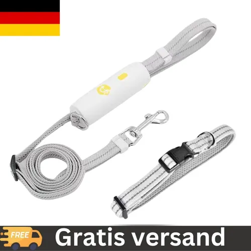 1.6m Hunde Leine · bis 30 kg  Ausziehbare Rollleine · Reflektierender Nylon Gurt