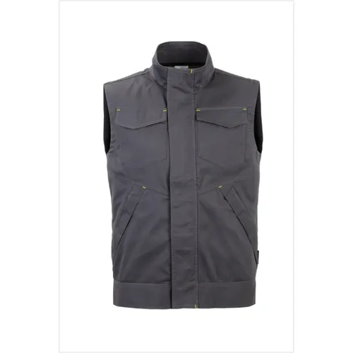 Planam Stretchline Weste XL - anthrazit - Herren Weste aus 64% Baumwolle und 3% Elastan, ideal für Komfort und Bewegungsfreiheit. Perfekt für den Alltag oder die Arbeit, in stilvollem anthrazit.