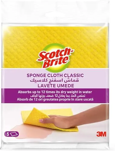 Scotch-Brite Schwammtuch, Gelb, 5 Schwämme
