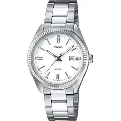 Casio Damen Uhr LTP-1302PD-7A1VEG - Damenuhr mit elegantem Edelstahlarmband, Neo-Display für optimale Lesbarkeit im Dunkeln und wasserdicht bis 5 Bar. Ideal für jeden Anlass!