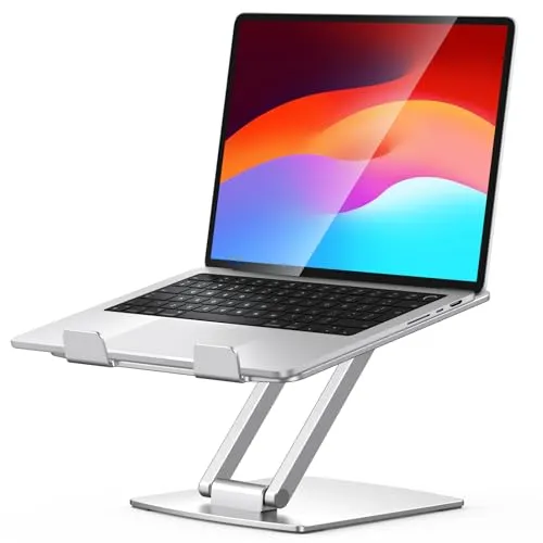CIRYCASE Laptop Ständer, Aluminium Ergonomischer Laptop Stand, Laptopständer Höhenverstellbar Faltbar, Belüftet Kühlung & Tragbar Notebook Ständer Kompatibel mit MacBook Air/Pro, Allen Laptops 10-16