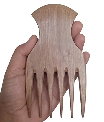 amphoe Plai NA natürliches Holz Kamm Afro Pick handgefertigt für dickes und lockiges Haar