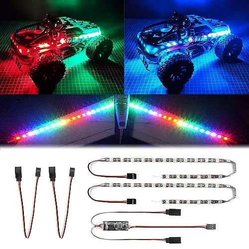 RC LED Licht für RC Auto Car, Crawler, LKW, Flugzeug, Boot, Drohne, Starrflügel, Traxxas TRX4, Axial, SCX10, farbwechselbar