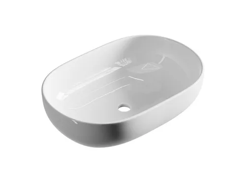 Planetmöbel Aufsatzwaschbecken Oval 60 cm - Hochwertiges Keramik-Waschbecken für Badezimmer, einfach zu montieren und schmutzbeständig, elegant in verschiedenen Farben erhältlich.