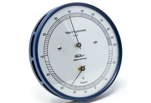 Fischer Hygrometer Fischer 111.01T Haar-Hygrometer 103mm Edelstahl Made in Germany